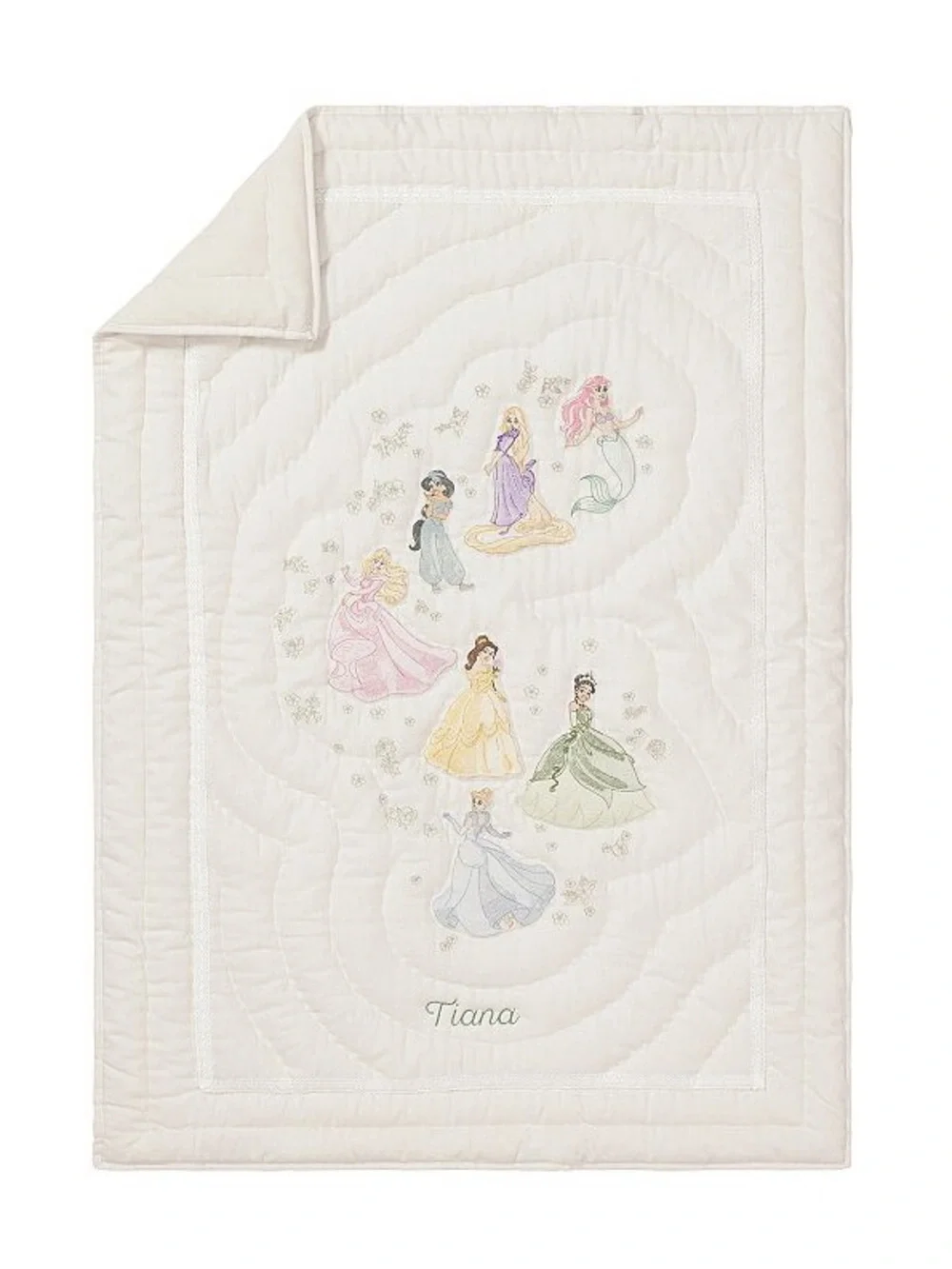 New Pottery Barn Disney Princess Tiana Heritage Baby Toddler Quilt Blanket
